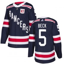 Men's Adidas New York Rangers Barry Beck Navy Blue 2018 Winter Classic Home Jersey - Authentic