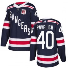 Men's Adidas New York Rangers Mark Pavelich Navy Blue 2018 Winter Classic Home Jersey - Authentic