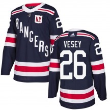 Men's Adidas New York Rangers Jimmy Vesey Navy Blue 2018 Winter Classic Home Jersey - Authentic