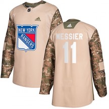 Men's Adidas New York Rangers Mark Messier Camo Veterans Day Practice Jersey - Authentic