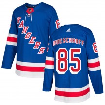 Youth Adidas New York Rangers Austin Rueschhoff Royal Blue Home Jersey - Authentic
