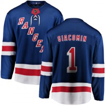 Youth Fanatics Branded New York Rangers Eddie Giacomin Blue Home Jersey - Breakaway