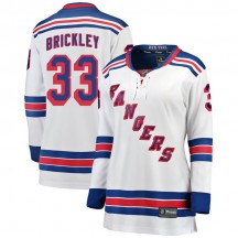 Women's Fanatics Branded New York Rangers Connor Brickley White Away Jersey - Breakaway