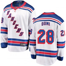 Men's Fanatics Branded New York Rangers Tie Domi White Away Jersey - Breakaway