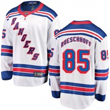 Men's Fanatics Branded New York Rangers Austin Rueschhoff White Away Jersey - Breakaway