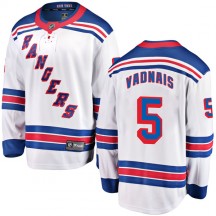 Men's Fanatics Branded New York Rangers Carol Vadnais White Away Jersey - Breakaway