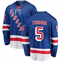 Men's Fanatics Branded New York Rangers Jarred Tinordi Blue Home Jersey - Breakaway