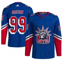 Men's Adidas New York Rangers Wayne Gretzky Royal Reverse Retro 2.0 Jersey - Authentic