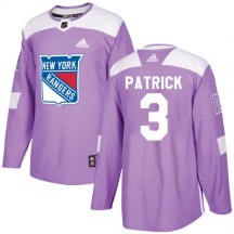 Men's Adidas New York Rangers James Patrick Purple Fights Cancer Practice Jersey - Authentic