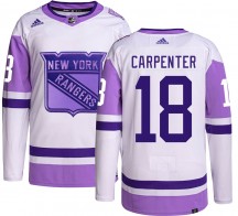 Men's Adidas New York Rangers Ryan Carpenter Hockey Fights Cancer Jersey - Authentic