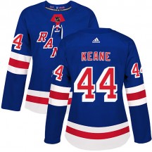 Women's Adidas New York Rangers Joey Keane Royal Blue Home Jersey - Authentic