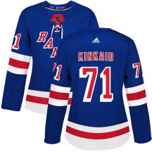 Women's Adidas New York Rangers Keith Kinkaid Royal Blue Home Jersey - Authentic