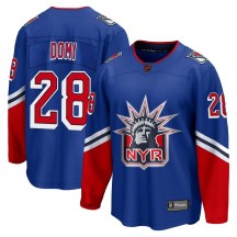 Youth Fanatics Branded New York Rangers Tie Domi Royal Special Edition 2.0 Jersey - Breakaway