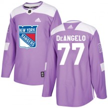 Youth Adidas New York Rangers Tony DeAngelo Purple Fights Cancer Practice Jersey - Authentic