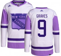 Youth Adidas New York Rangers Adam Graves Hockey Fights Cancer Jersey - Authentic