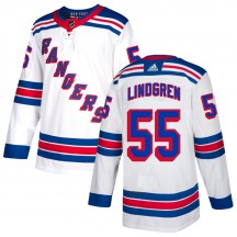 Men's Adidas New York Rangers Ryan Lindgren White Jersey - Authentic