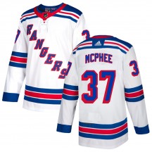 Men's Adidas New York Rangers George Mcphee White Jersey - Authentic