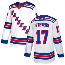 Men's Adidas New York Rangers Kevin Stevens White Jersey - Authentic