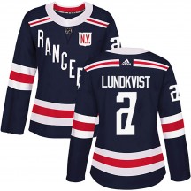 Women's Adidas New York Rangers Nils Lundkvist Navy Blue 2018 Winter Classic Home Jersey - Authentic