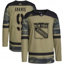 Men's Adidas New York Rangers Adam Graves Camo Military Appreciation Practice Jersey - Authentic