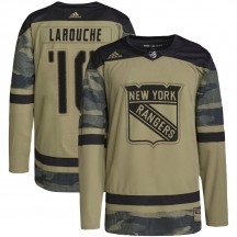 Men's Adidas New York Rangers Pierre Larouche Camo Military Appreciation Practice Jersey - Authentic