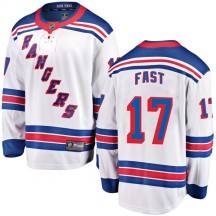 Youth Fanatics Branded New York Rangers Jesper Fast White Away Jersey - Breakaway