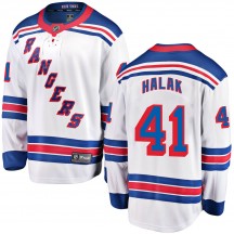 Youth Fanatics Branded New York Rangers Jaroslav Halak White Away Jersey - Breakaway