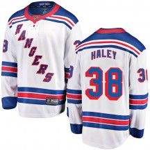 Youth Fanatics Branded New York Rangers Micheal Haley White Away Jersey - Breakaway