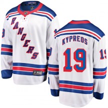 Youth Fanatics Branded New York Rangers Nick Kypreos White Away Jersey - Breakaway