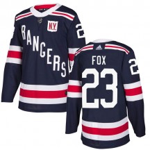 Youth Adidas New York Rangers Adam Fox Navy Blue 2018 Winter Classic Home Jersey - Authentic
