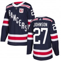 Youth Adidas New York Rangers Jack Johnson Navy Blue 2018 Winter Classic Home Jersey - Authentic