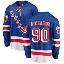 Youth Fanatics Branded New York Rangers Justin Richards Blue Home Jersey - Breakaway
