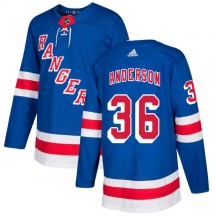 Men's Adidas New York Rangers Glenn Anderson Royal Jersey - Authentic