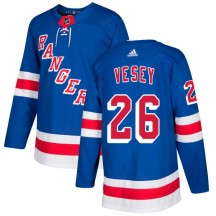 Men's Adidas New York Rangers Jimmy Vesey Royal Jersey - Authentic