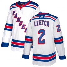 Men's Adidas New York Rangers Brian Leetch White Jersey - Authentic