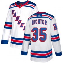 Men's Adidas New York Rangers Mike Richter White Jersey - Authentic