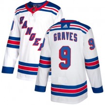 Women's Adidas New York Rangers Adam Graves White Away Jersey - Authentic