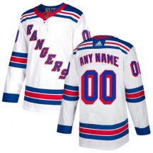 Youth Adidas New York Rangers Custom White Away Jersey - Authentic
