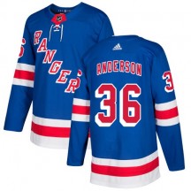 Youth Adidas New York Rangers Glenn Anderson Royal Blue Home Jersey - Authentic