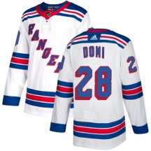 Youth Adidas New York Rangers Tie Domi White Away Jersey - Authentic