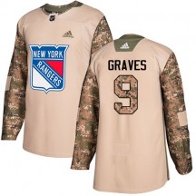 Men's Adidas New York Rangers Adam Graves Camo Veterans Day Practice Jersey - Authentic