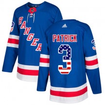 Youth Adidas New York Rangers James Patrick Royal Blue USA Flag Fashion Jersey - Authentic