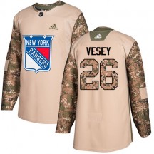 Youth Adidas New York Rangers Jimmy Vesey Camo Veterans Day Practice Jersey - Authentic