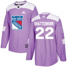 Youth Adidas New York Rangers Kevin Shattenkirk Purple Fights Cancer Practice Jersey - Authentic