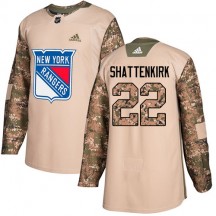 Youth Adidas New York Rangers Kevin Shattenkirk Camo Veterans Day Practice Jersey - Authentic