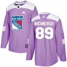 Youth Adidas New York Rangers Pavel Buchnevich Purple Fights Cancer Practice Jersey - Authentic