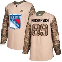 Men's Adidas New York Rangers Pavel Buchnevich Camo Veterans Day Practice Jersey - Authentic