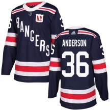 Youth Adidas New York Rangers Glenn Anderson Navy Blue 2018 Winter Classic Jersey - Authentic