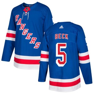 Men's Adidas New York Rangers Barry Beck Royal Blue Home Jersey - Authentic