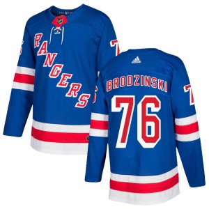 Men's Adidas New York Rangers Jonny Brodzinski Royal Blue Home Jersey - Authentic